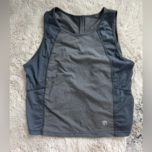 Born Primitive Tops - Born Primitive grey mesh crop top size S